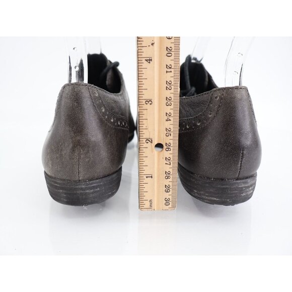 Born Women’s 9 M Gray Leather Cap Toe Brogue Comfort Casual Oxford Shoes Lace Up - Picture 7 of 12